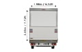 Luton Van - Back View Dimension Thumbnail